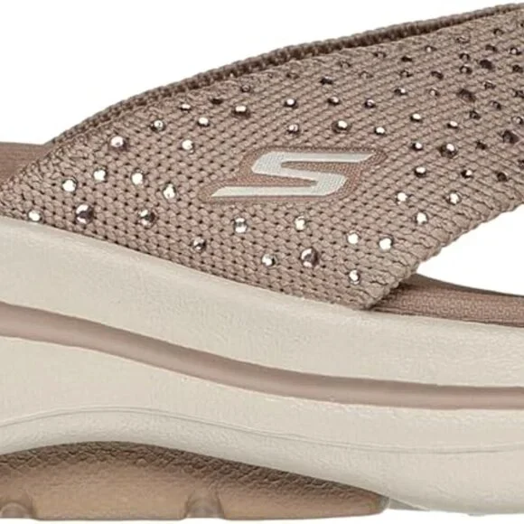 Women's Flip-Flops Mesh Slip On Arch Support Rhinestone Fabric Summer